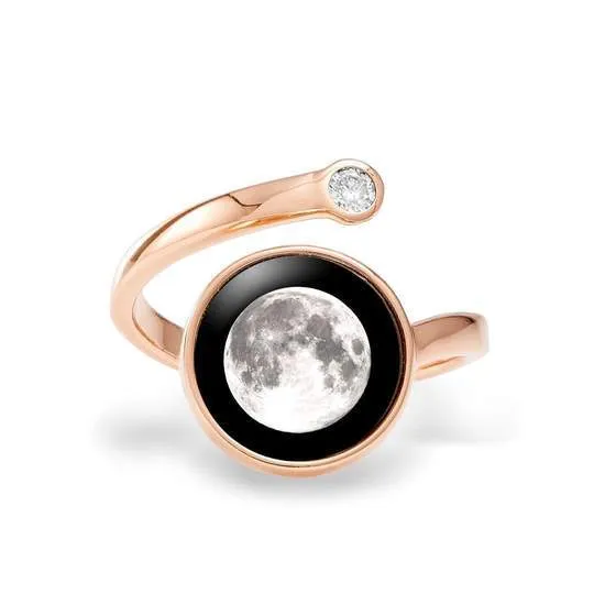 Cosmic Spiral Ring in Rose Gold by Moonglow