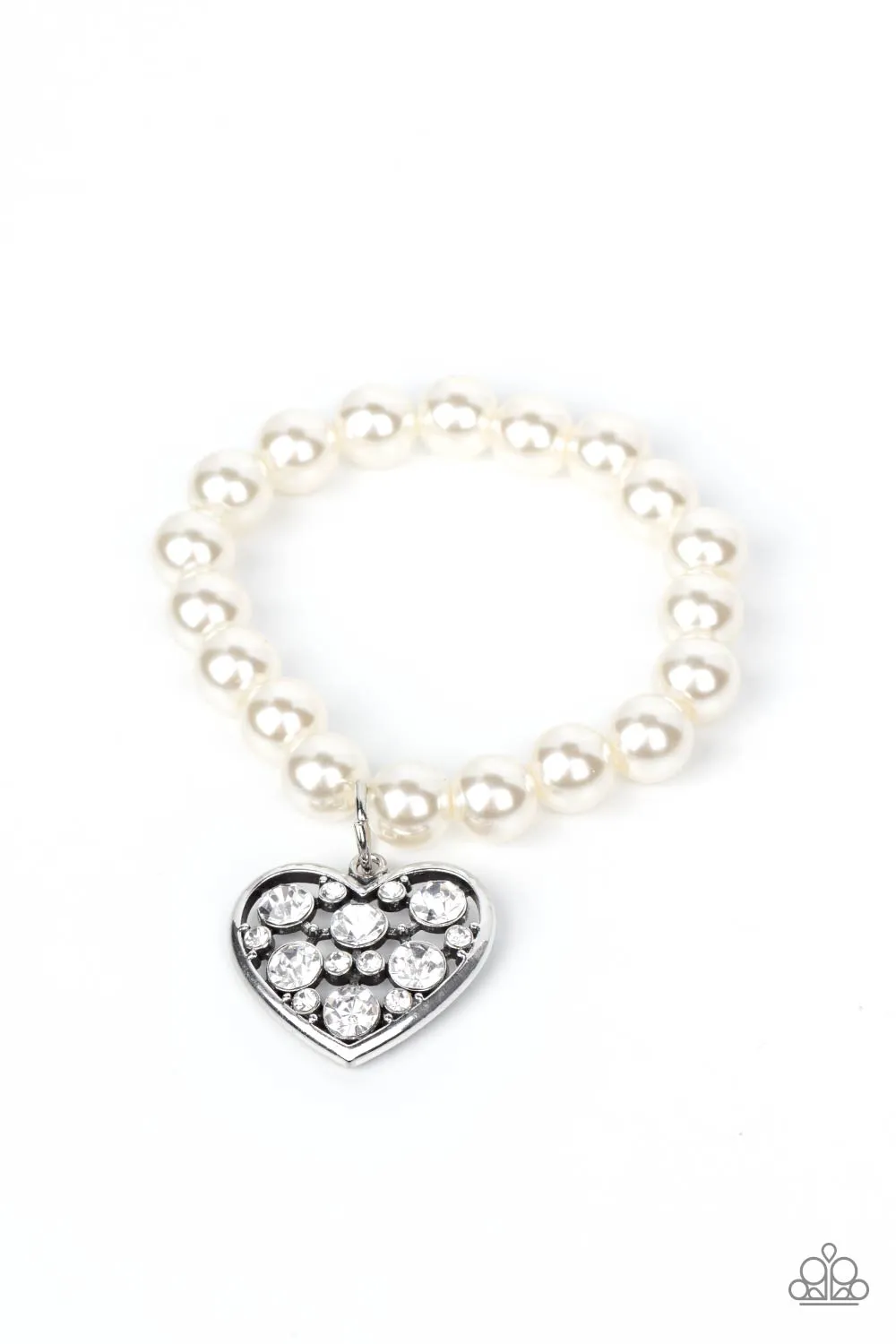 Cutely Crushing - White - Paparazzi Bracelet