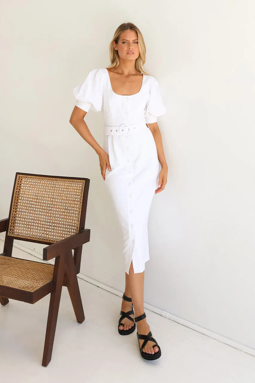 Darci Midi Dress | White