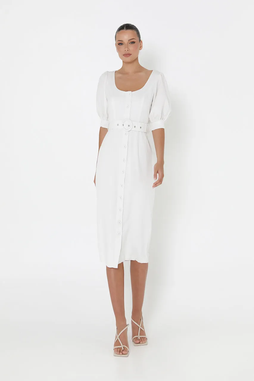 Darci Midi Dress | White