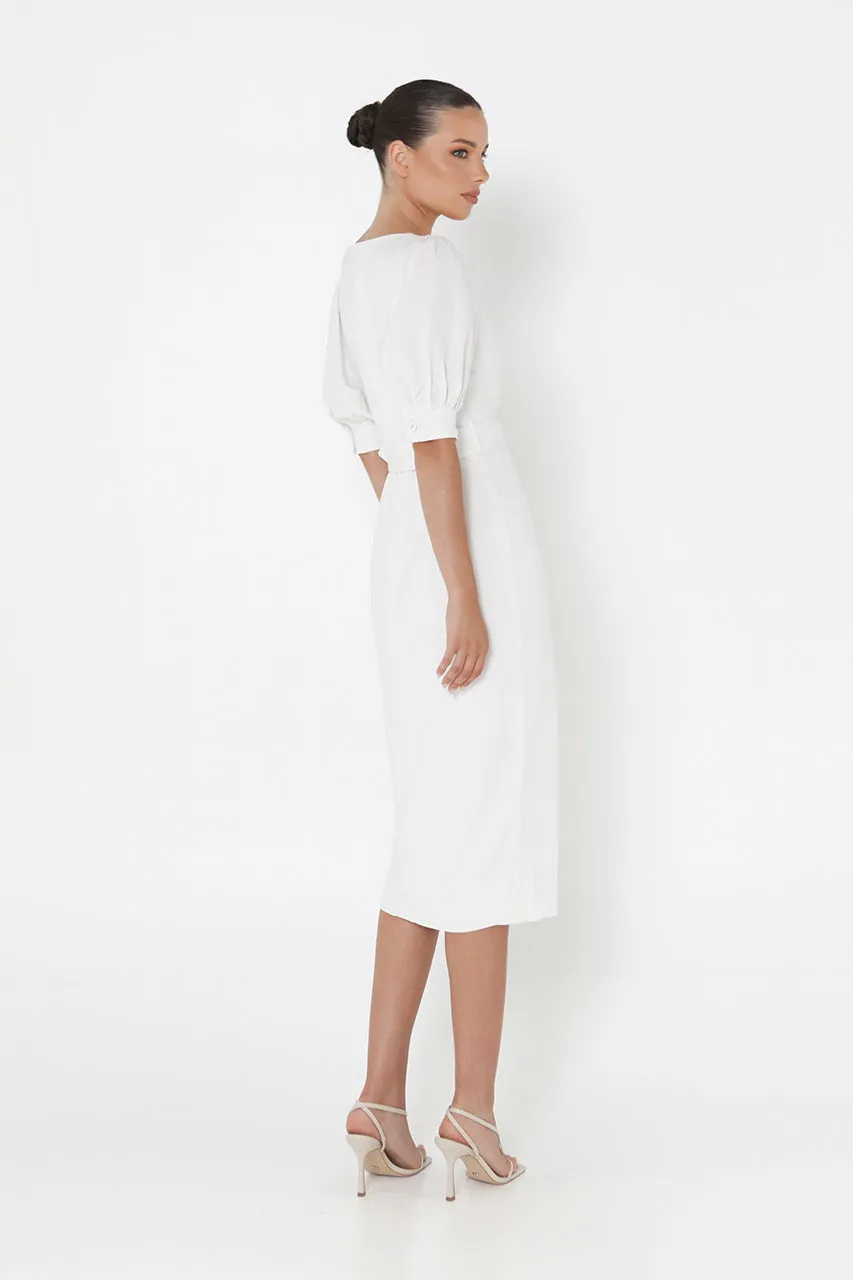 Darci Midi Dress | White