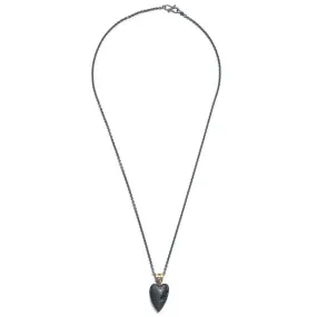 Dark Hematite Heart Pendant