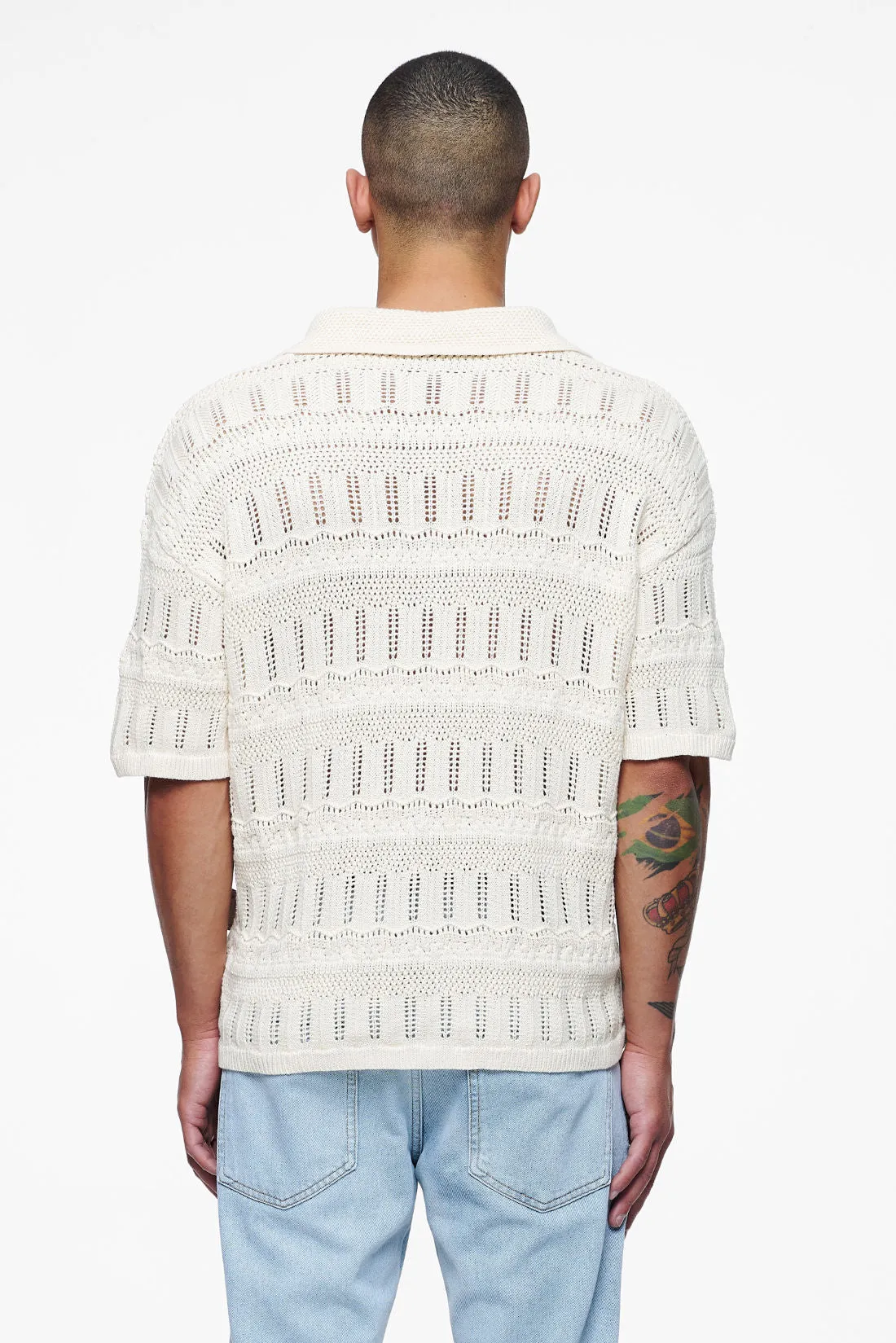 Degraves Crochet Shirt Unbleached