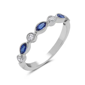 Diamond & Sapphire Band