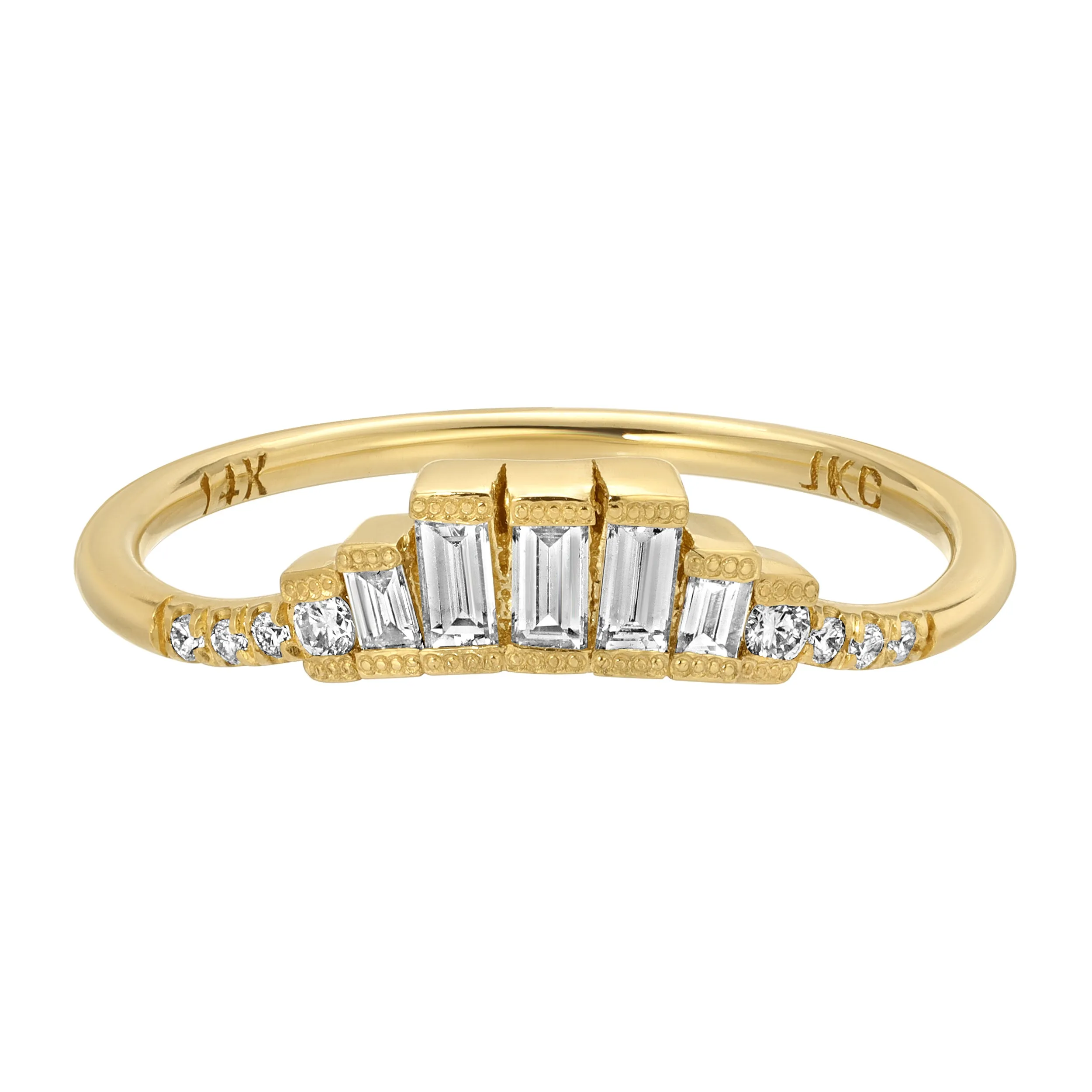 Diamond Baguette Crown Arch Band