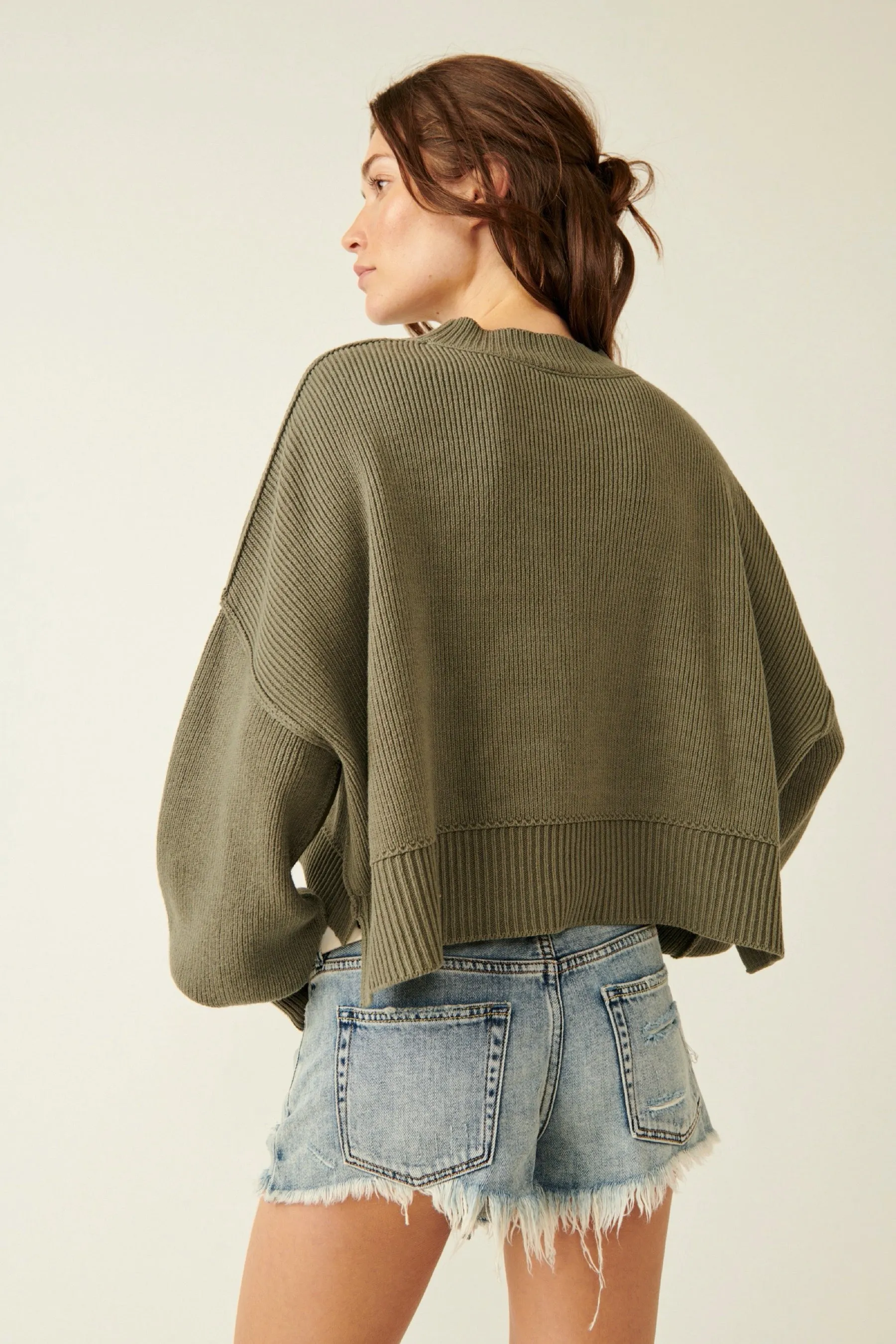 Dried Basil Easy Street Crop Pullover