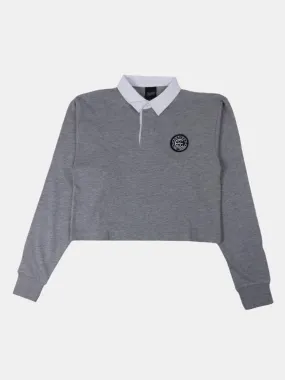 Empire Patch Crop Rugby Jersey - Grey / White