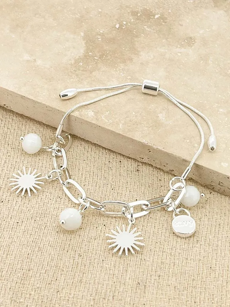 Envy Sun Charm Bracelet - Silver