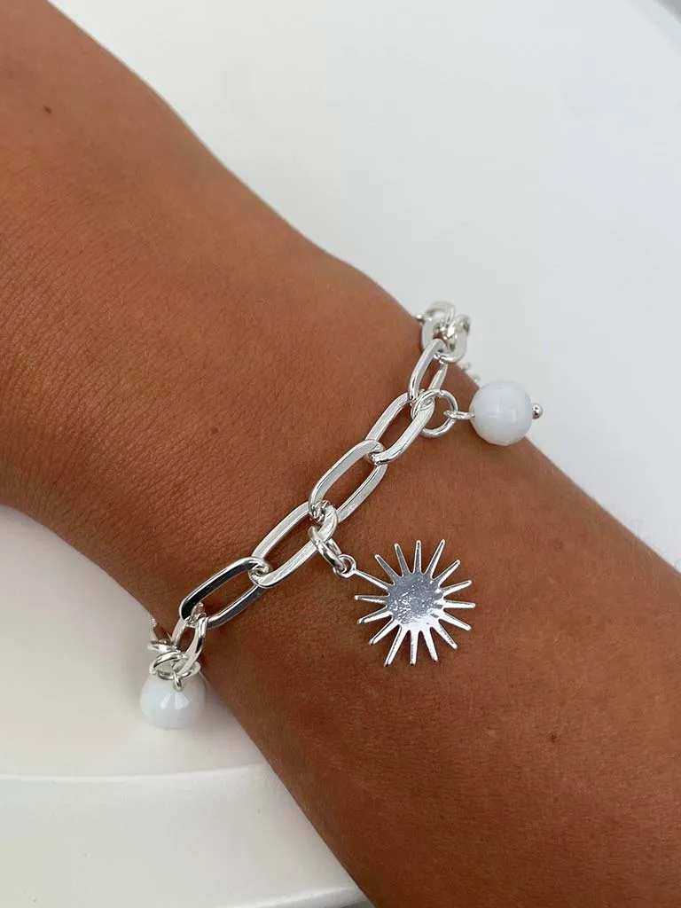 Envy Sun Charm Bracelet - Silver