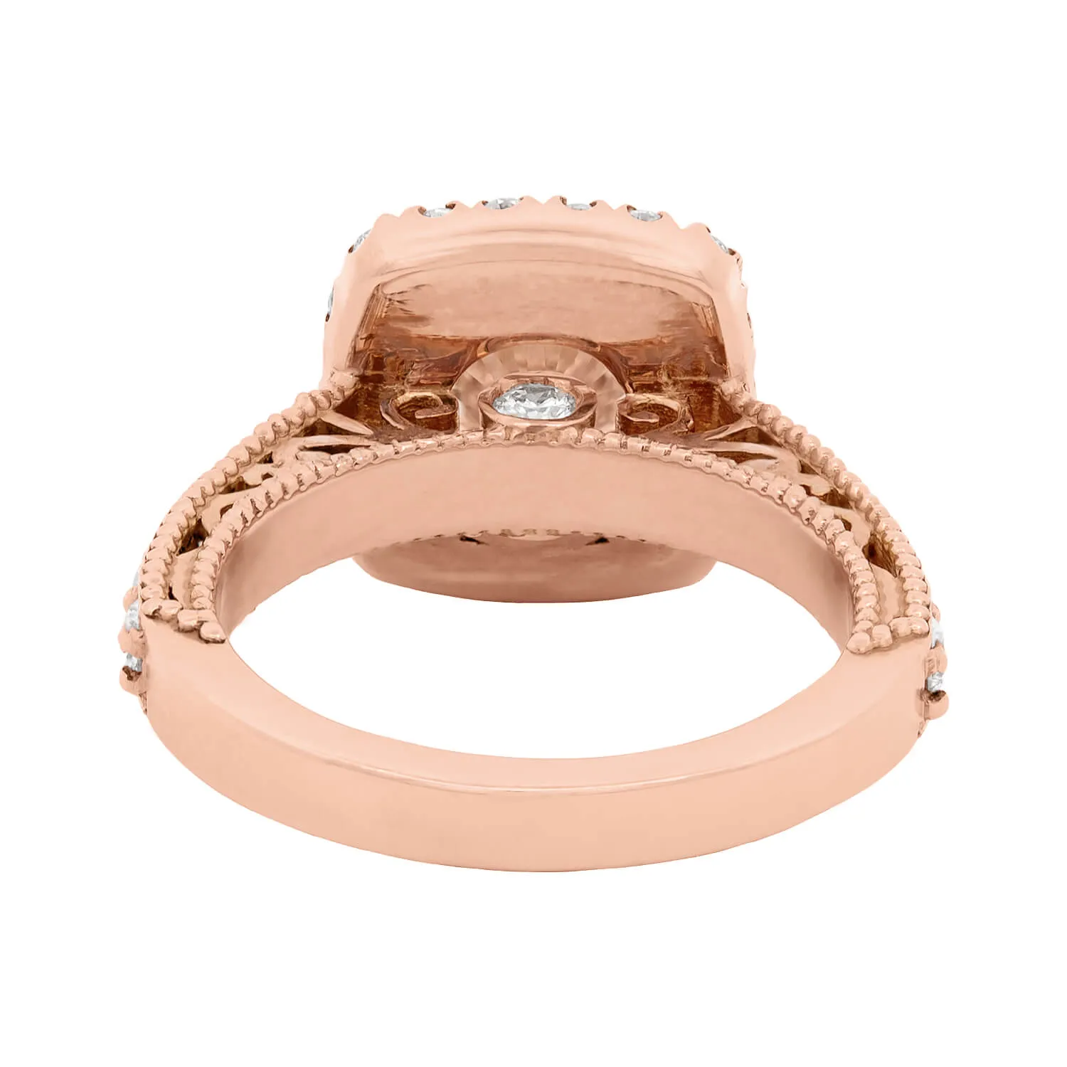 Estate 14k Rose Gold Diamond Engagement Ring 1.51ct