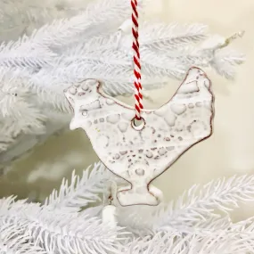 Farmhouse White Ceramic Ornament Set