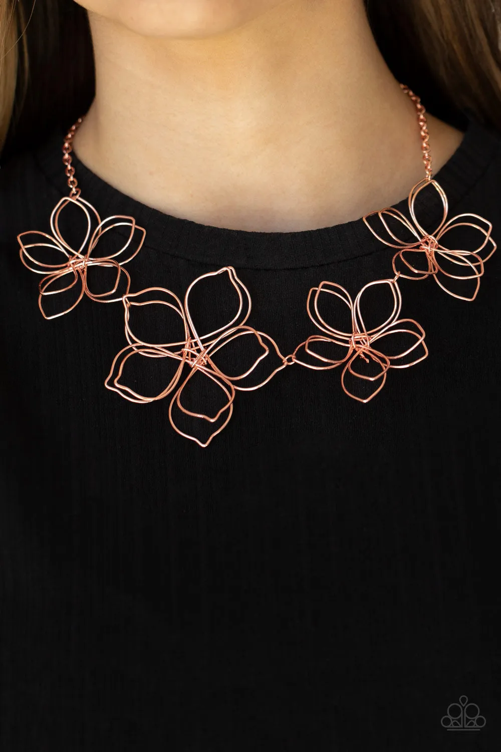 Flower Garden Fashionista - Copper Paparazzi Necklace