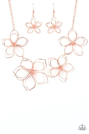 Flower Garden Fashionista - Copper Paparazzi Necklace