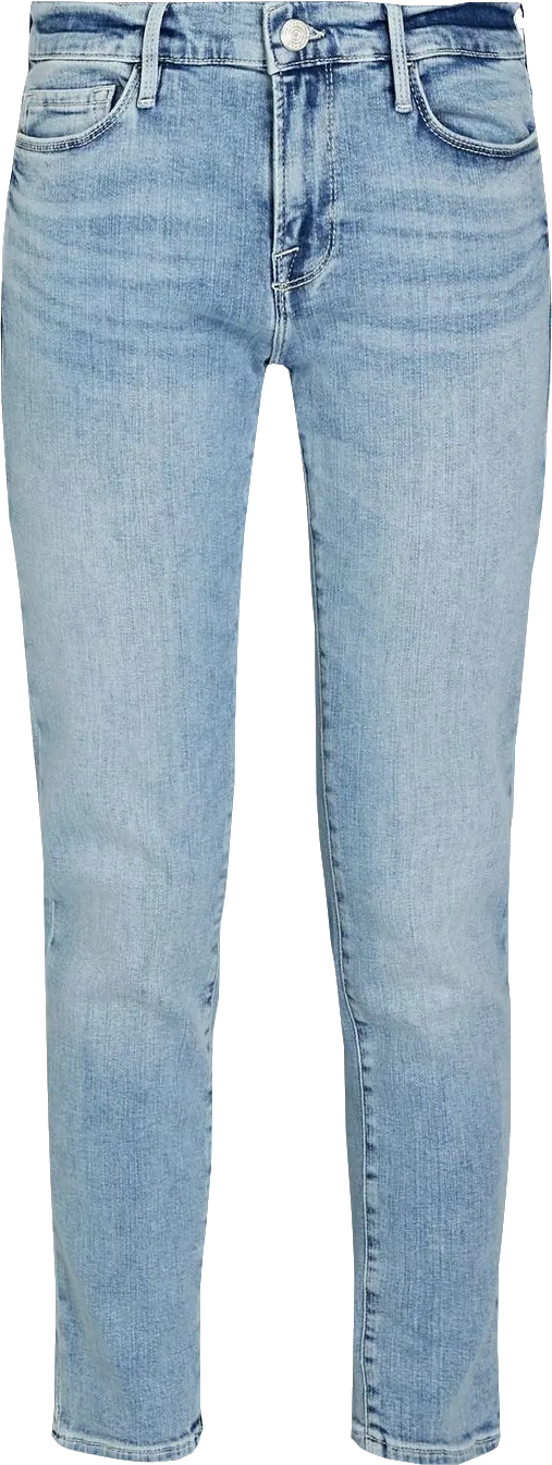 FRAME Blue Le Garcon Cropped Mid-rise Boyfriend Jeans Bnwt W27