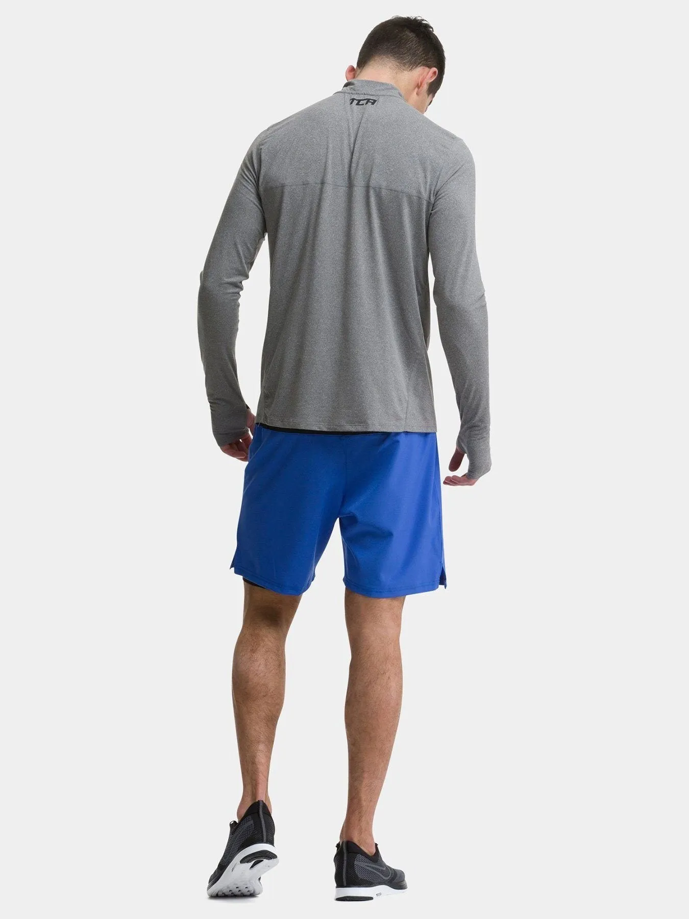 Fusion Half Zip Running Top For Men With Thumbholes & Chest Zip Pocket