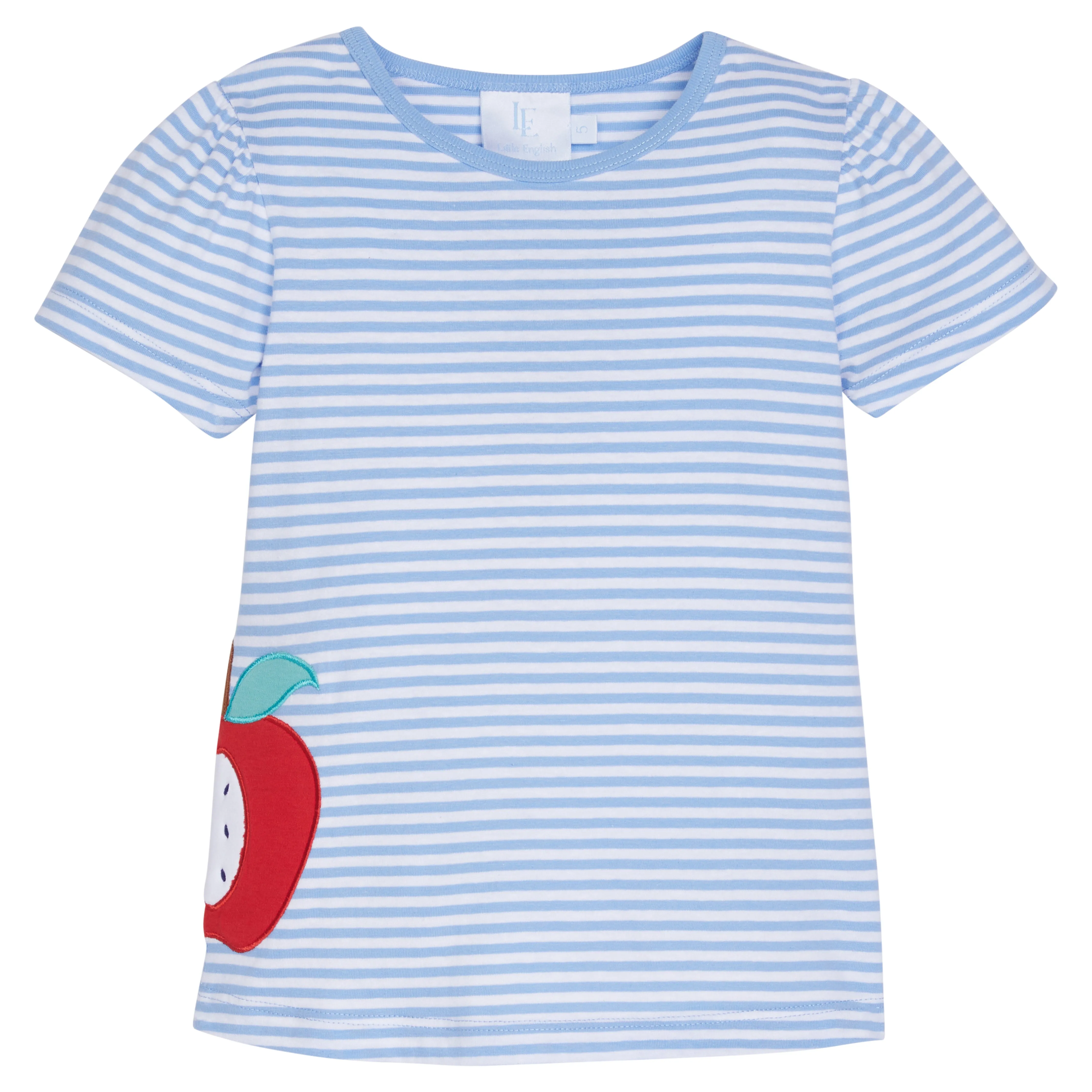 Girl Applique T-Shirt - Apple