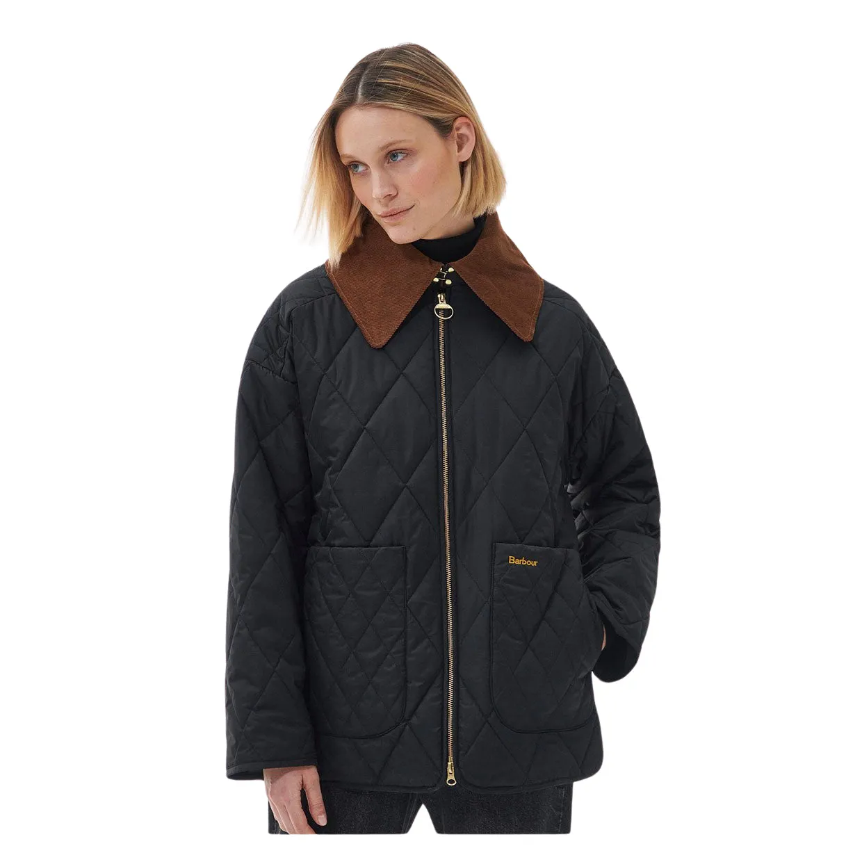 Giubbino Donna Barbour Woodhall Quilted Nero