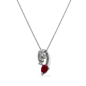 Gold 14k set ruby pendant