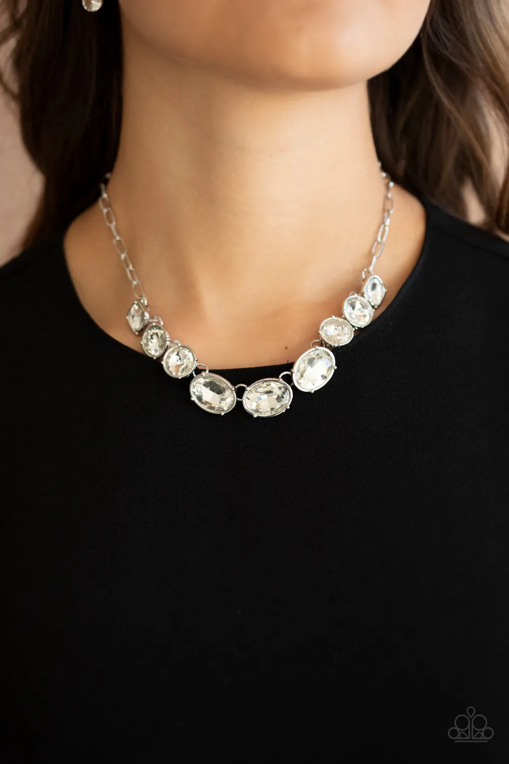 Gorgeously Glacial White-Necklace