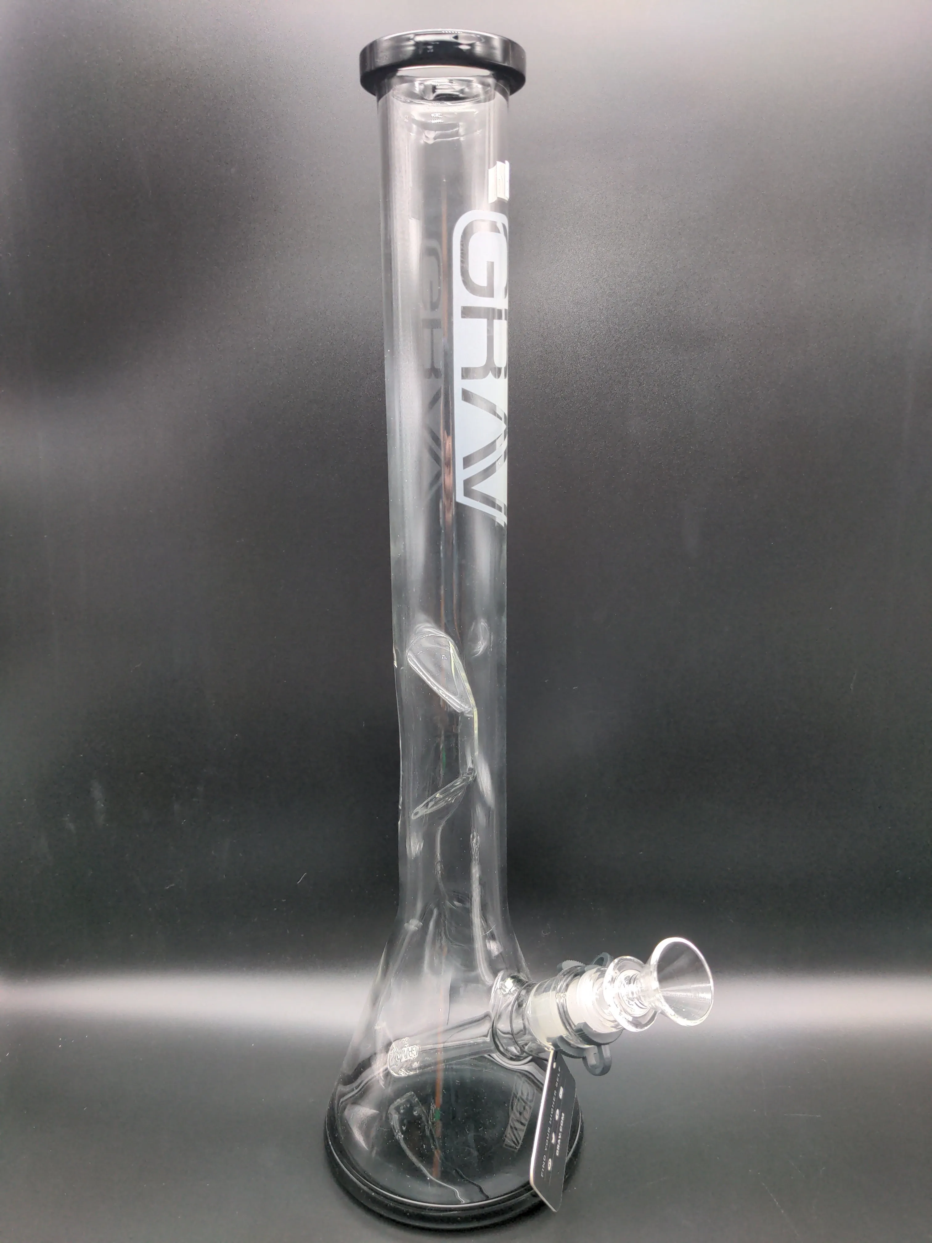 GRAV Large, Black Accent Beaker Base Water Pipe