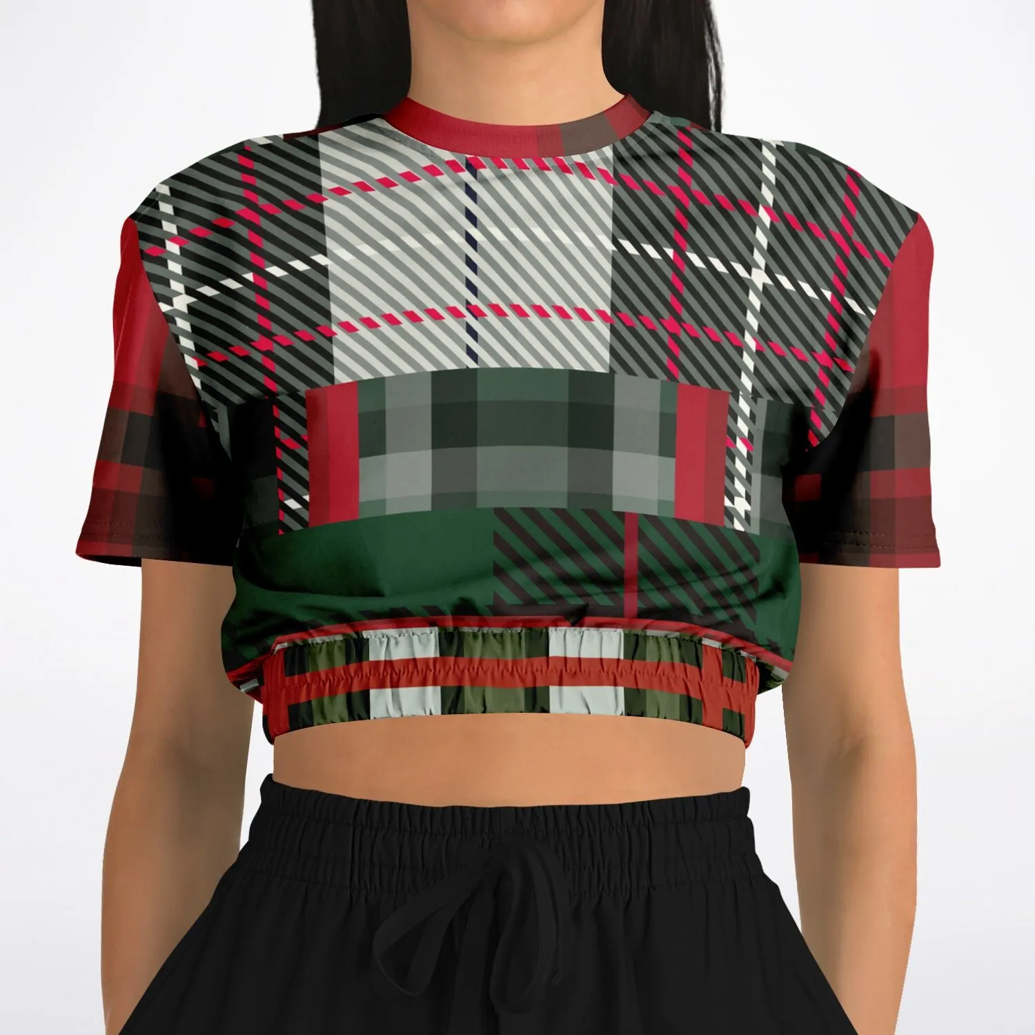 Great Scots Short Sleeve Cropped Eco-Poly Sweater