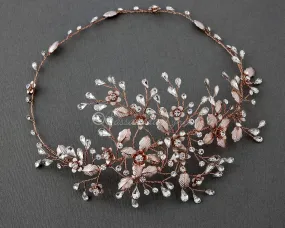 Halo Wedding Headband with Pear Stones