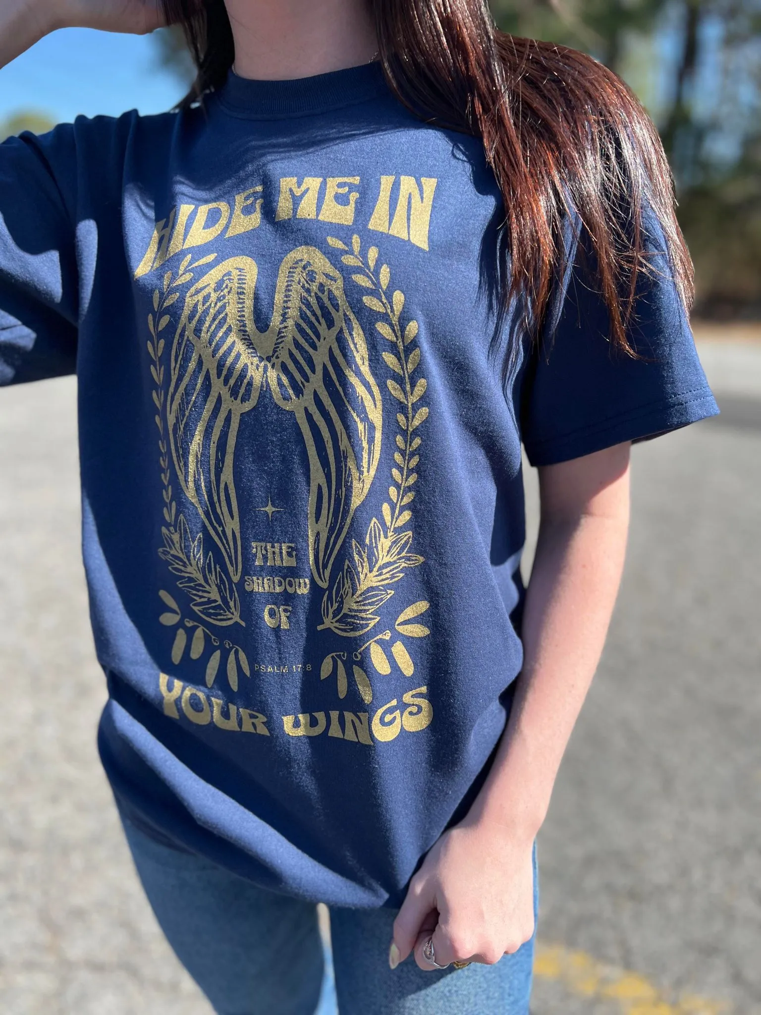 Hide Me in the Shadows of Your Wings Tee