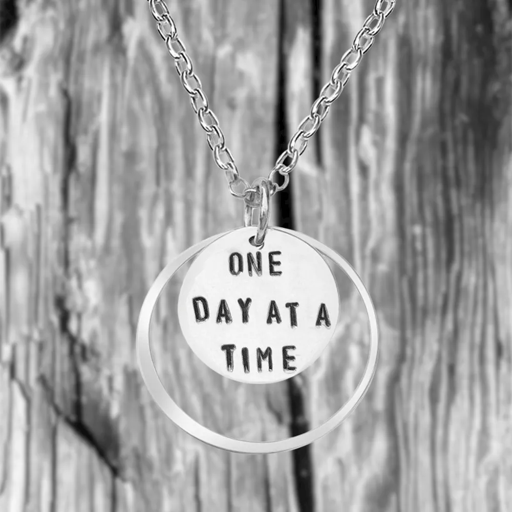 Inspirational One Day at a Time Necklace