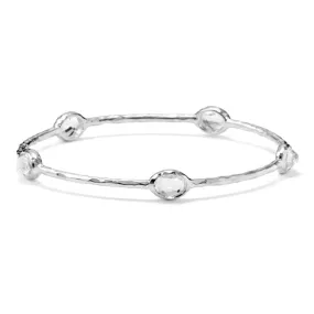 Ippolita Rock Candy Collection 5-Stone Clear Quartz Bangle Bracelet in Sterling Silver