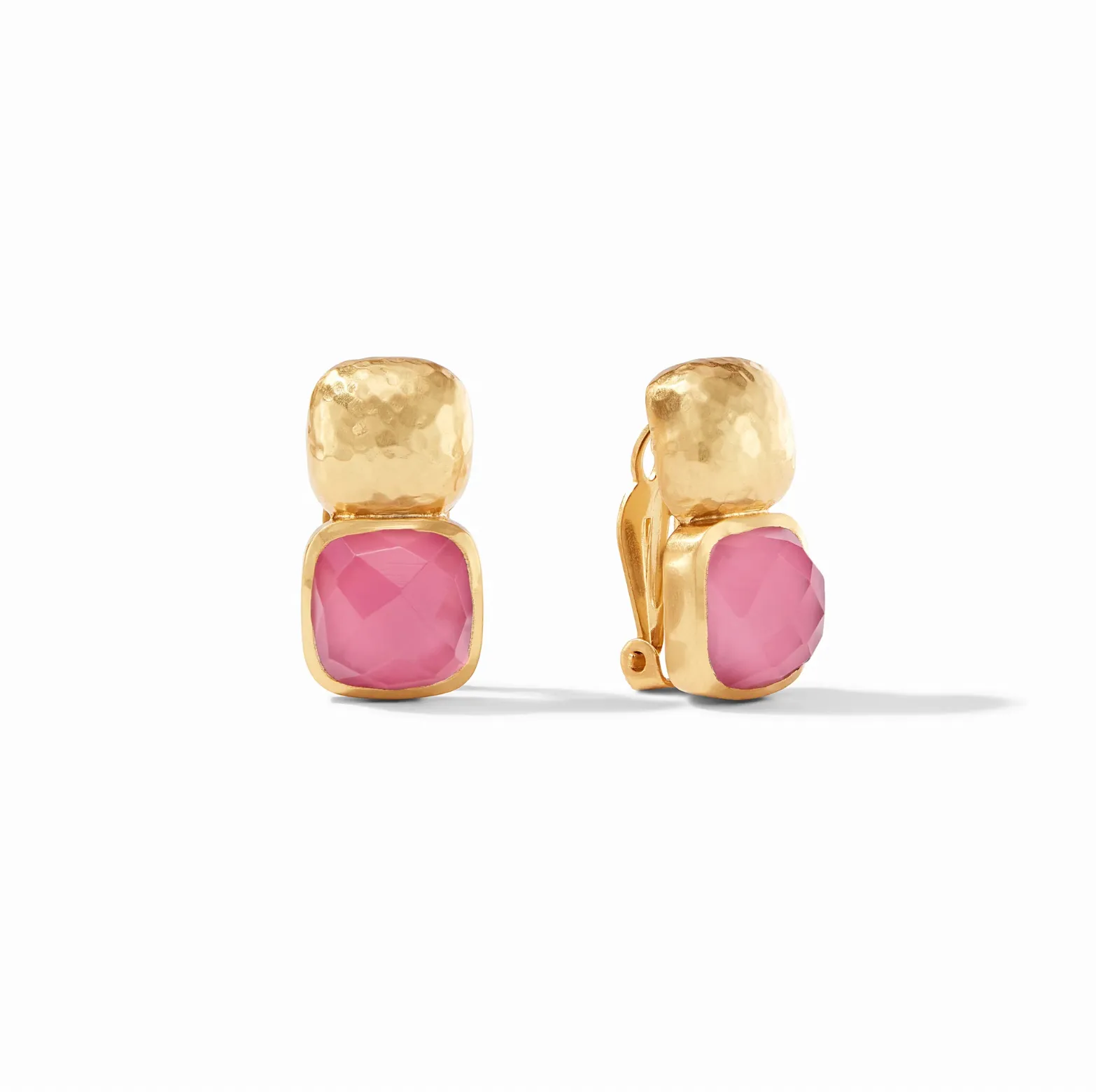 Julie Vos Catalina Clip Earring, Peony Pink