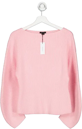 Karen Millen Pink Viscose Blend Round Sleeve Knit Jumper UK S