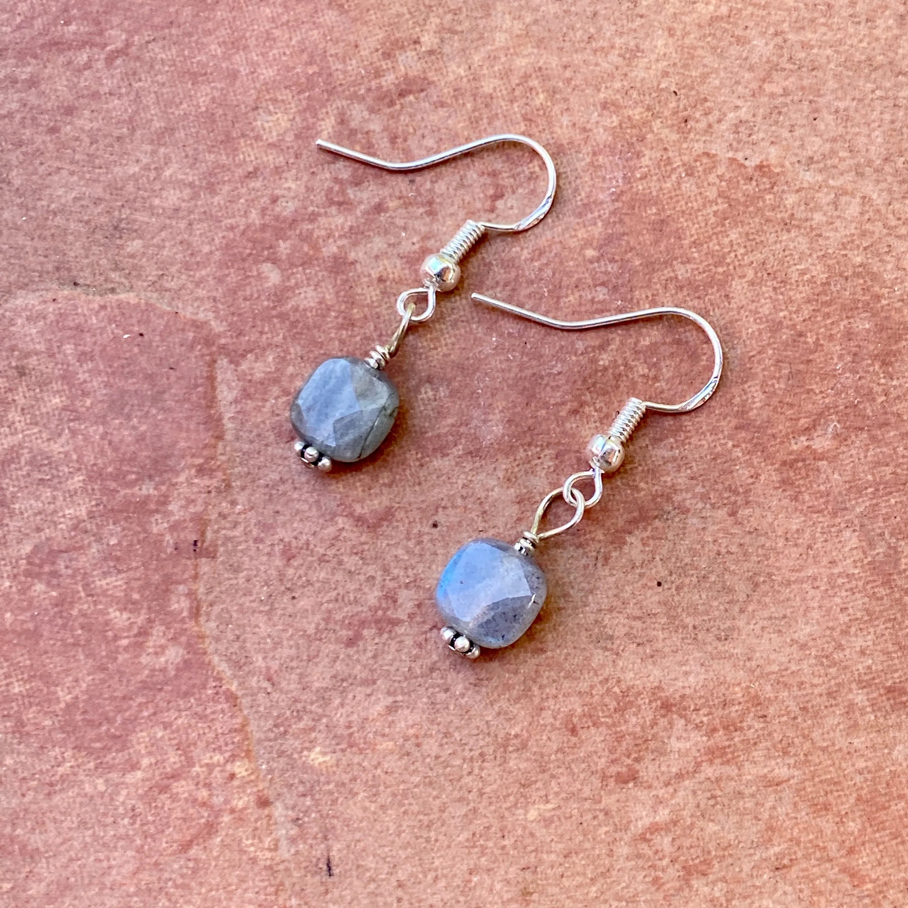 Labradorite Gemstone earrings with Sterling Silver