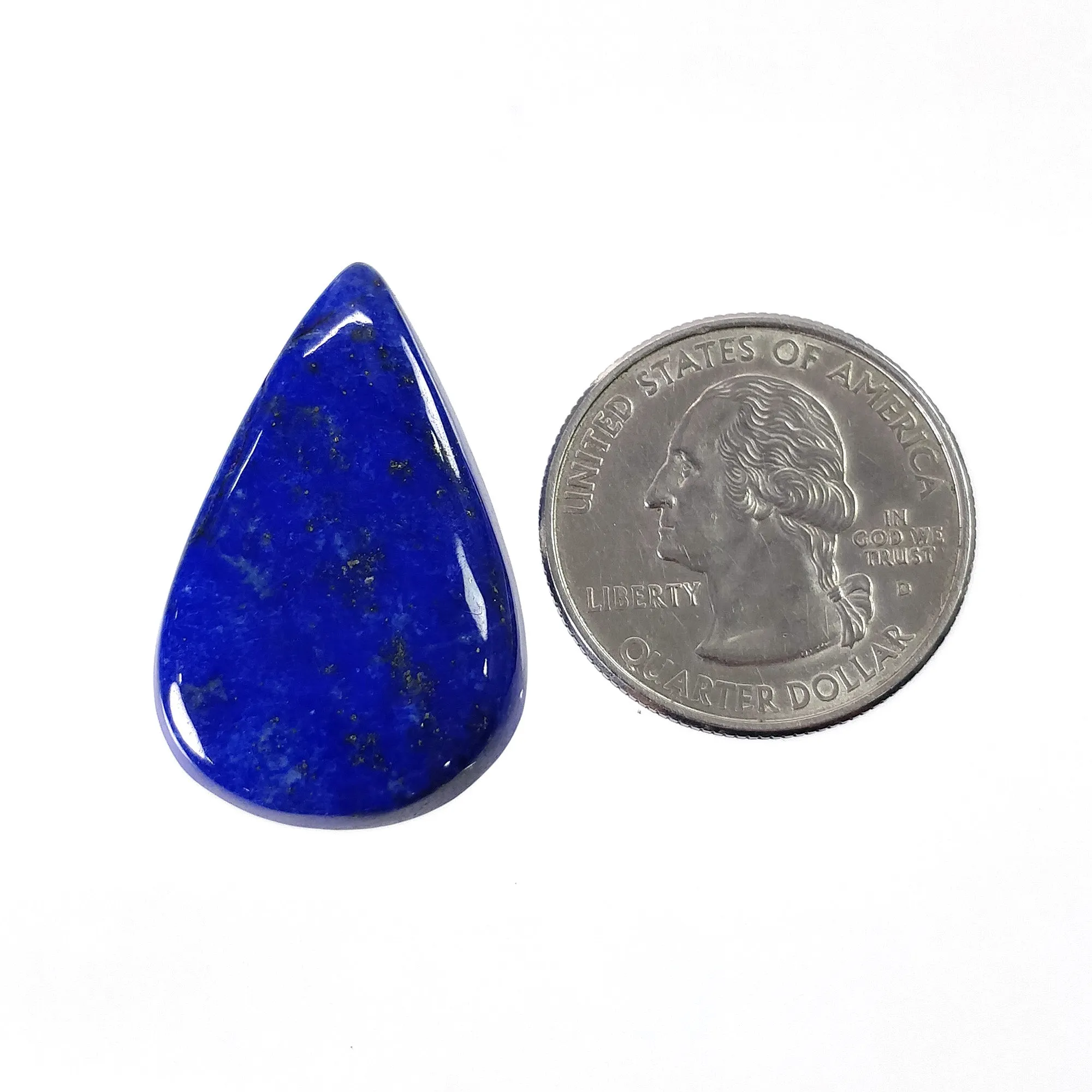 LAPIS LAZULI Gemstone Cabochon : 31.05cts Natural Untreated Blue Lapis Pear Shape 32.5*21.5mm