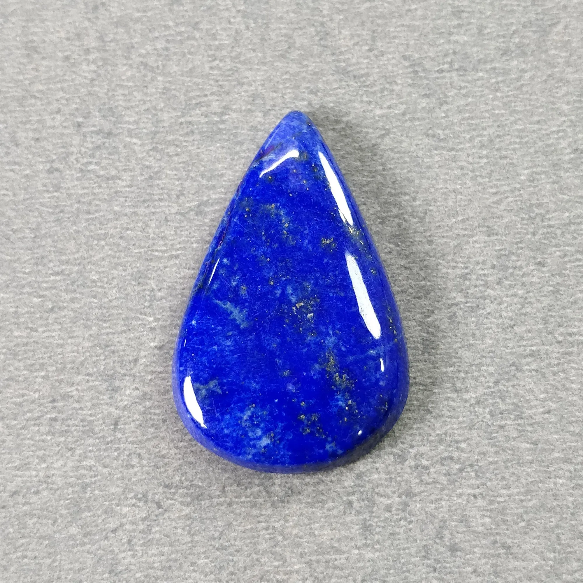 LAPIS LAZULI Gemstone Cabochon : 31.05cts Natural Untreated Blue Lapis Pear Shape 32.5*21.5mm