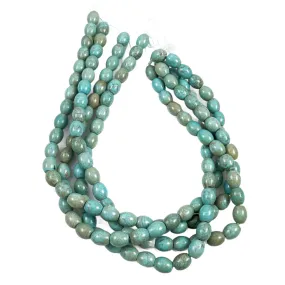 Large Turquoise Barrel Beads 12x10mm