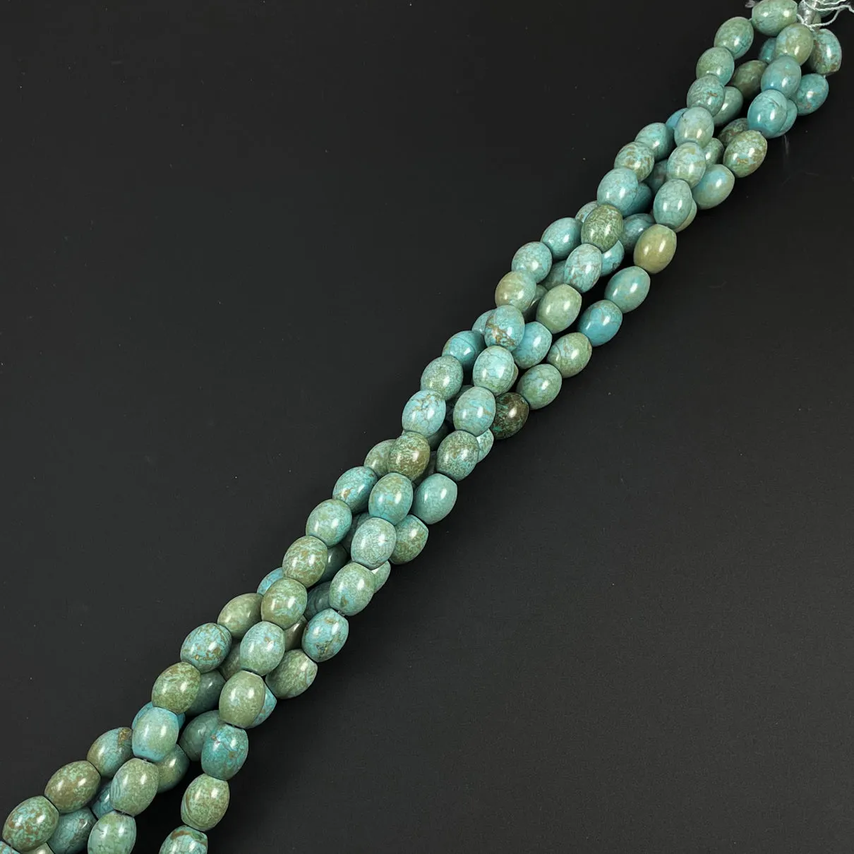 Large Turquoise Barrel Beads 12x10mm