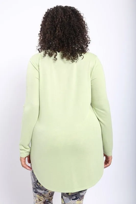 Lisa Basic Curve Long Sleeve Top - FINAL SALE