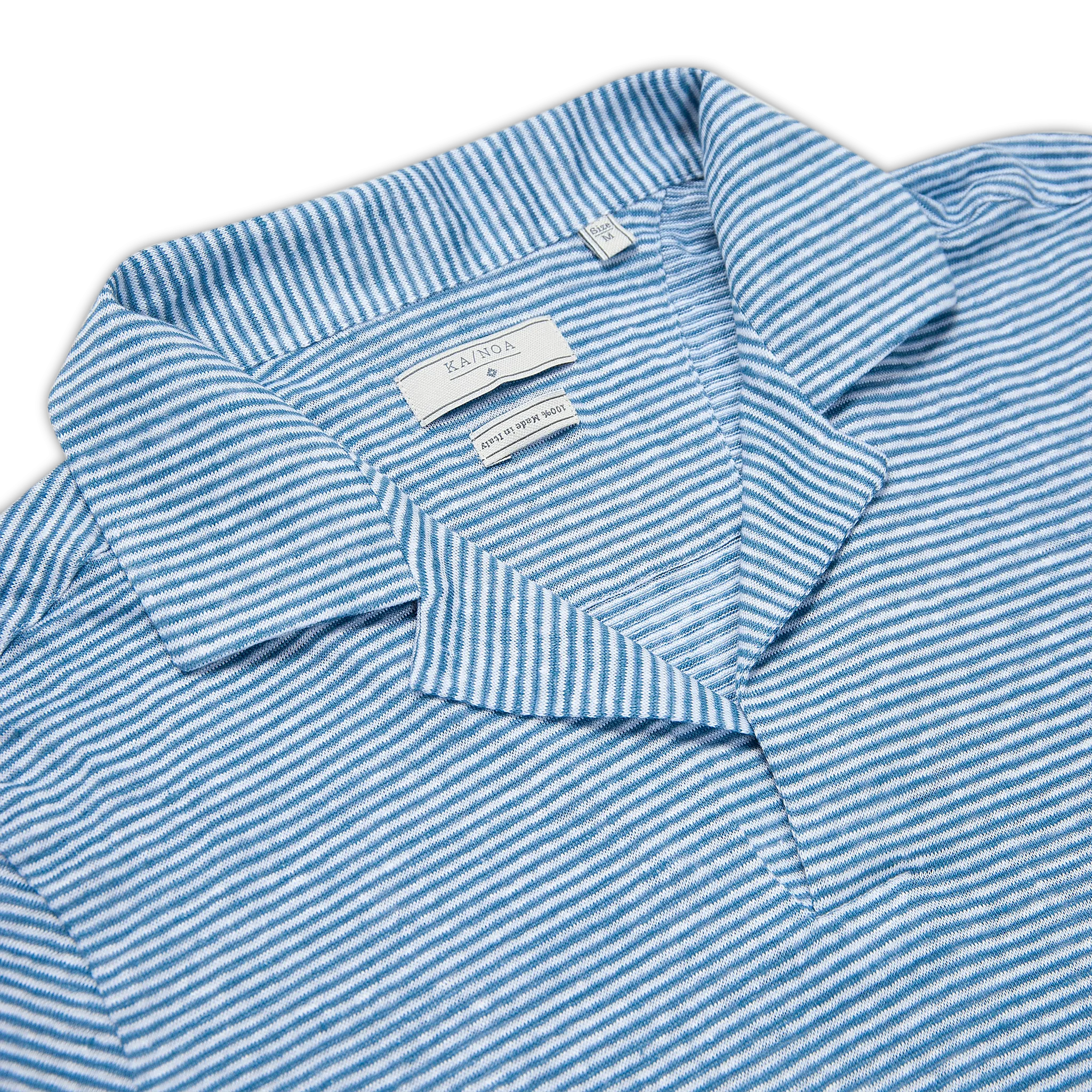 Lize Polo Linen Shirt Stripe (sugar paper)