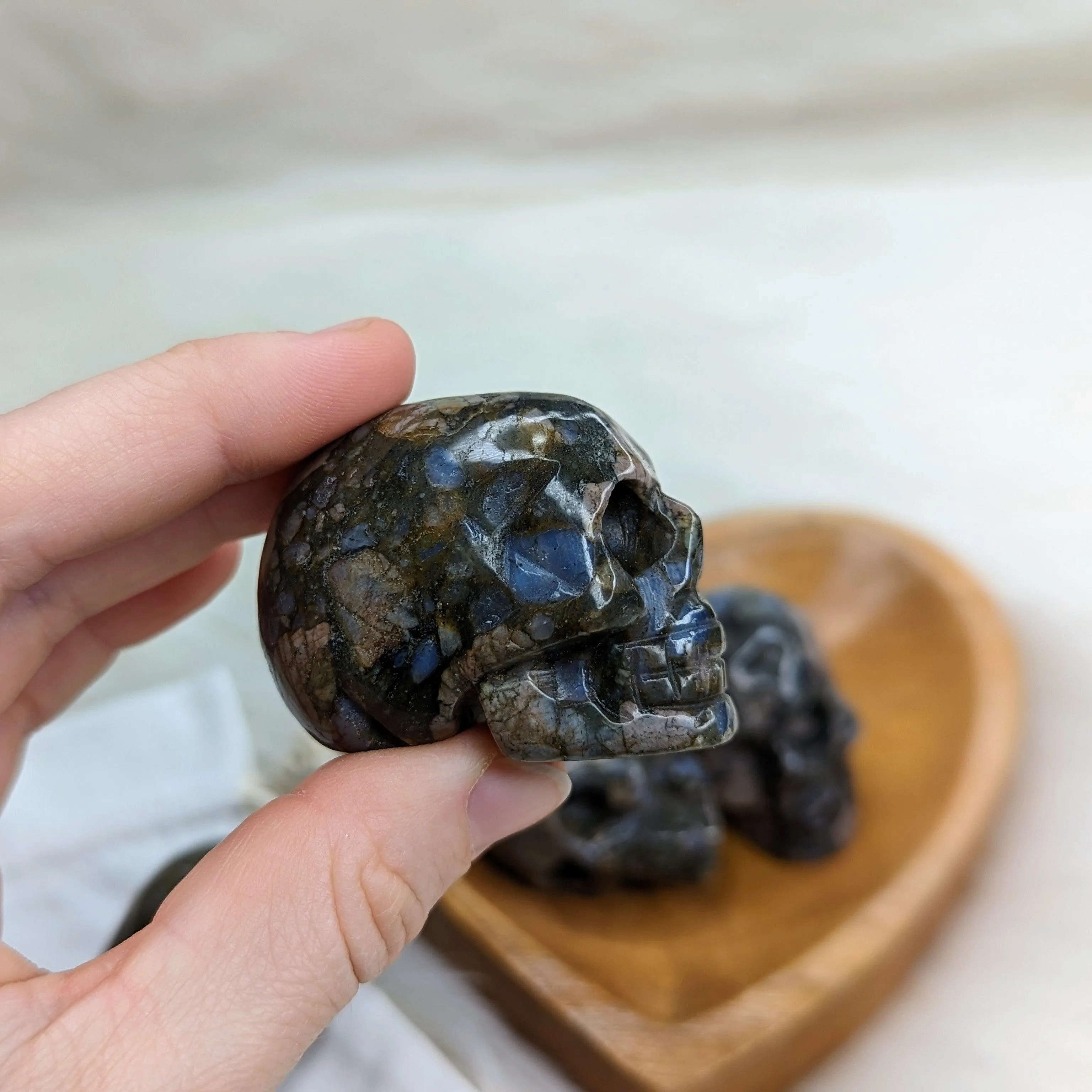 Llanite Skull Carving ~ Unique Energy and Patterns~