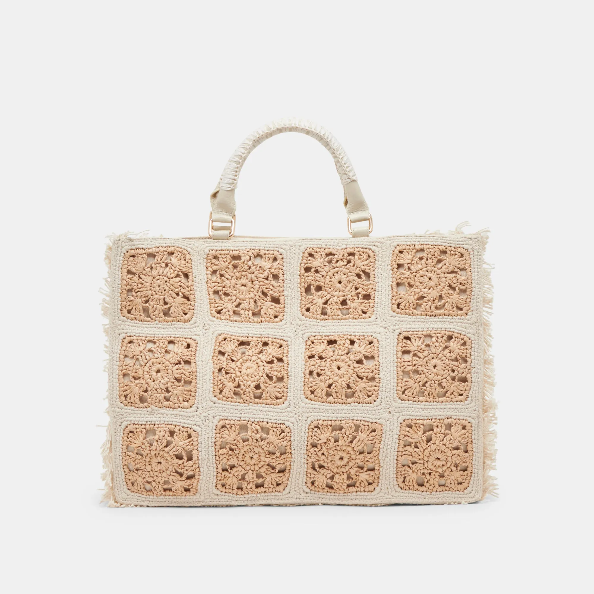 LOTTIE TOTE NATURAL PEARL RAFFIA