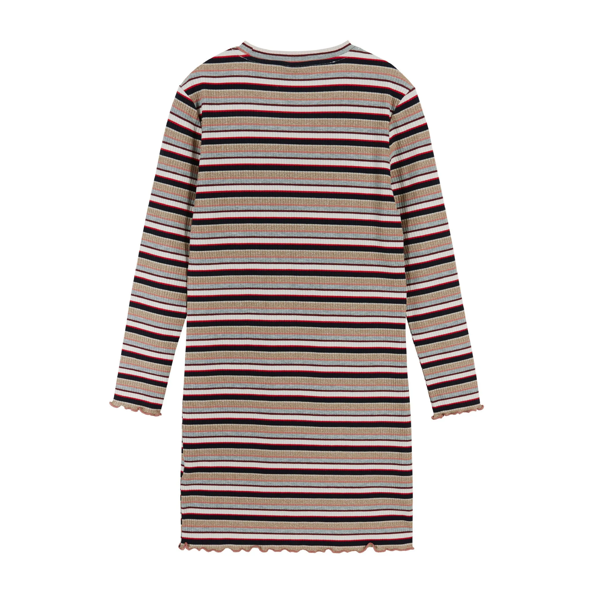 Lurex Stripe Rib Knit Dress (Size 7 - 16 Years)  | Pink