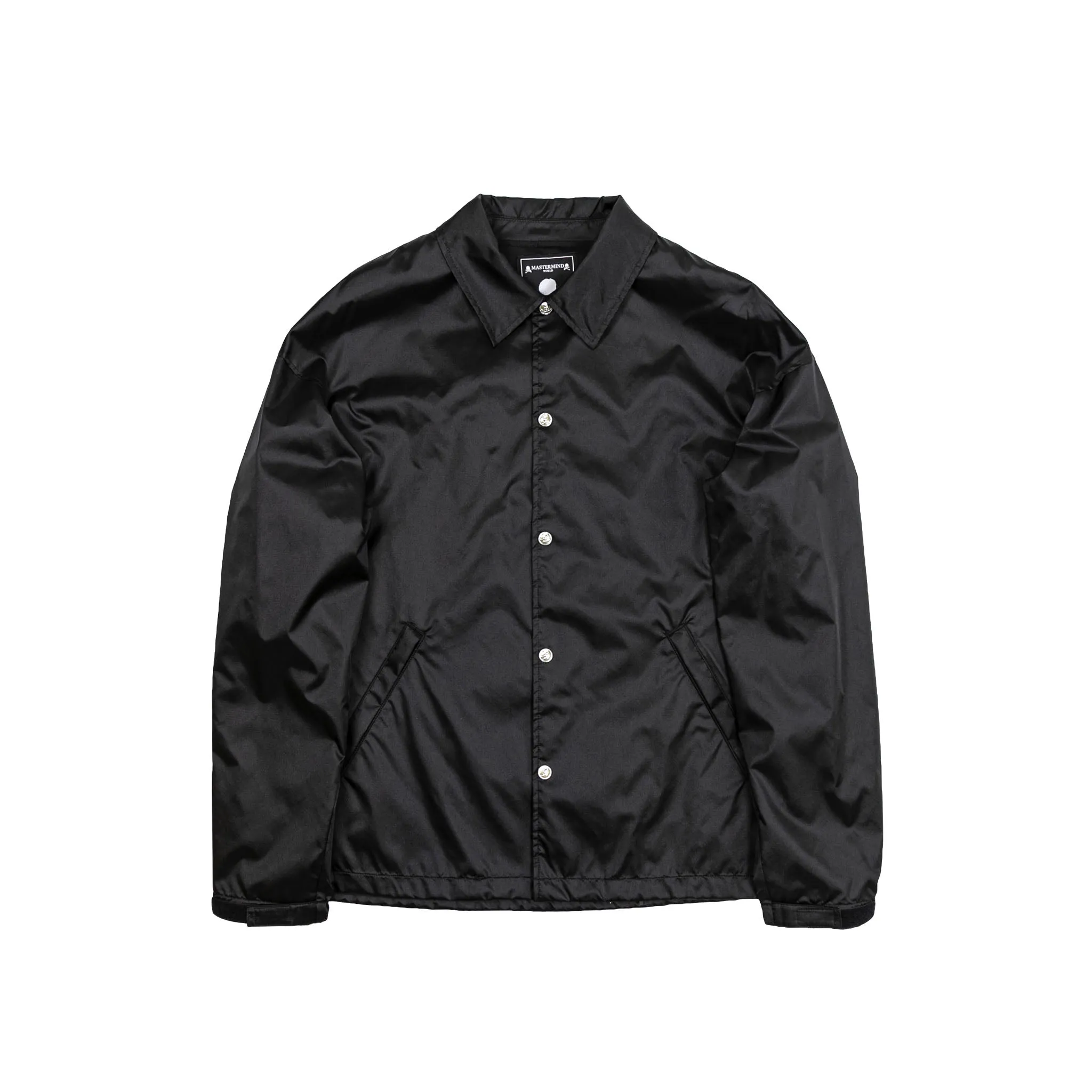 MASTERMIND BLACK CHAIN SKULL COACHES JACKET - BLACK