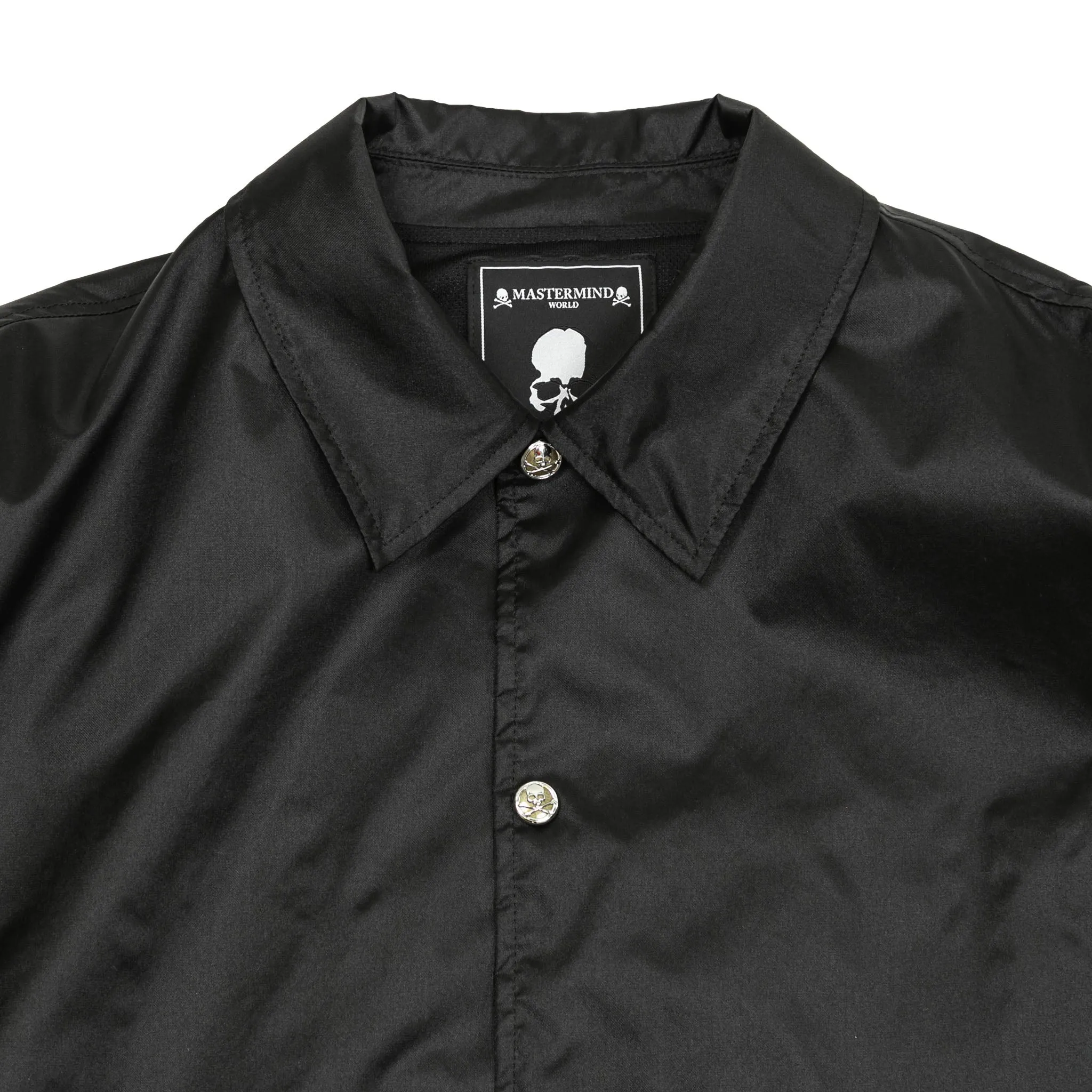 MASTERMIND BLACK CHAIN SKULL COACHES JACKET - BLACK