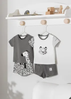 Mayoral Baby Short 4pc Set_ Grey 1651-88