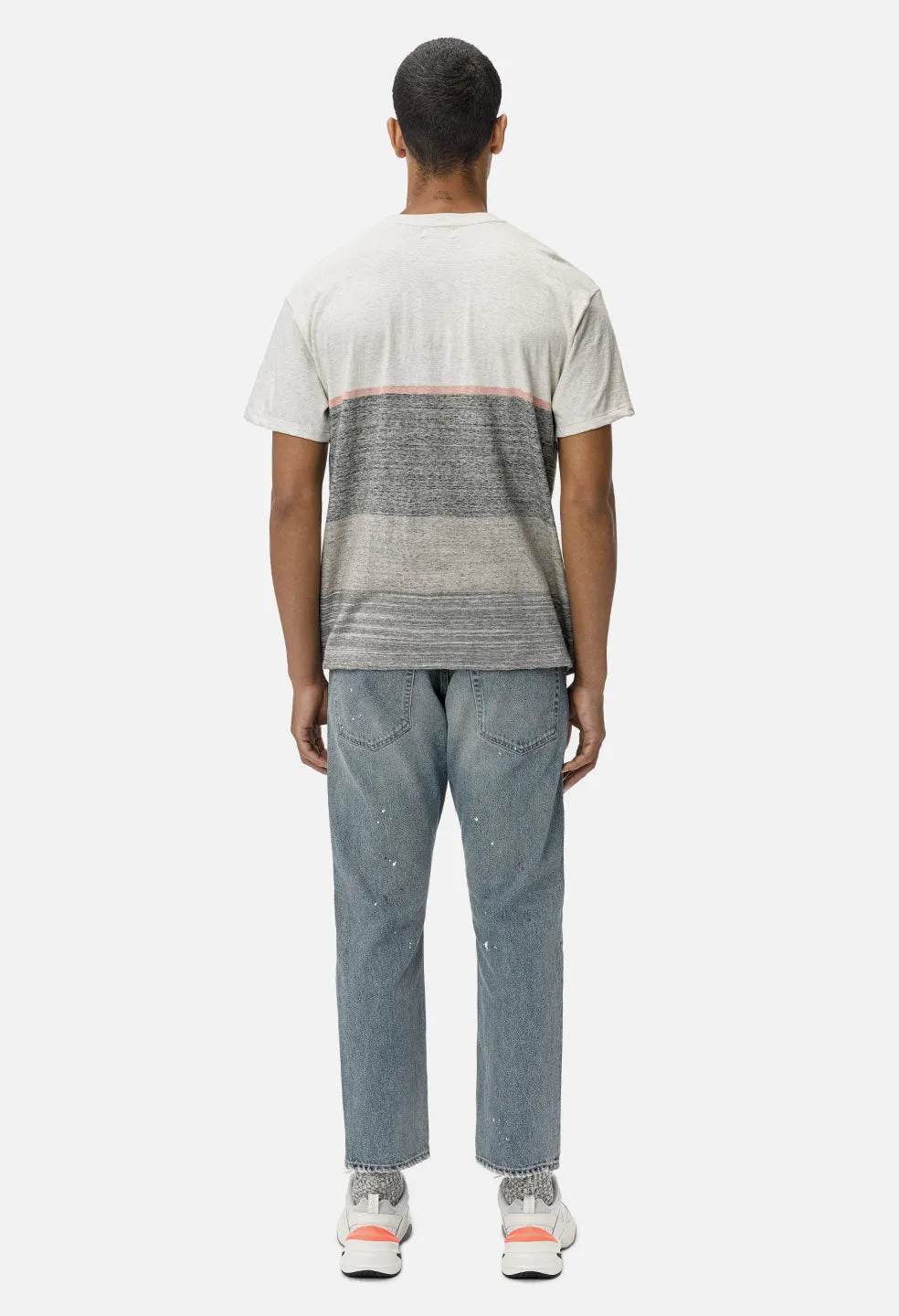 Melange Border Tee / Grey Melange