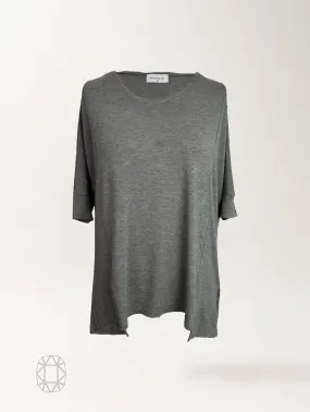 Misa Top - Charcoal Rayon Jersey