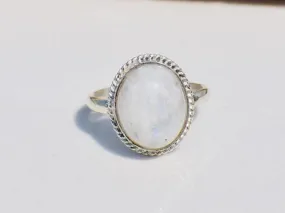 Moonstone Silver Statement Ring,Handmade Jewelry,Christmas Gift,Gift for Her