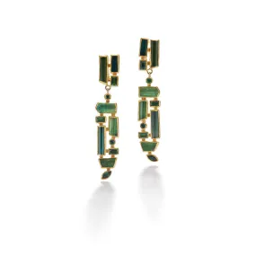 Mosaic Tourmaline Earrings