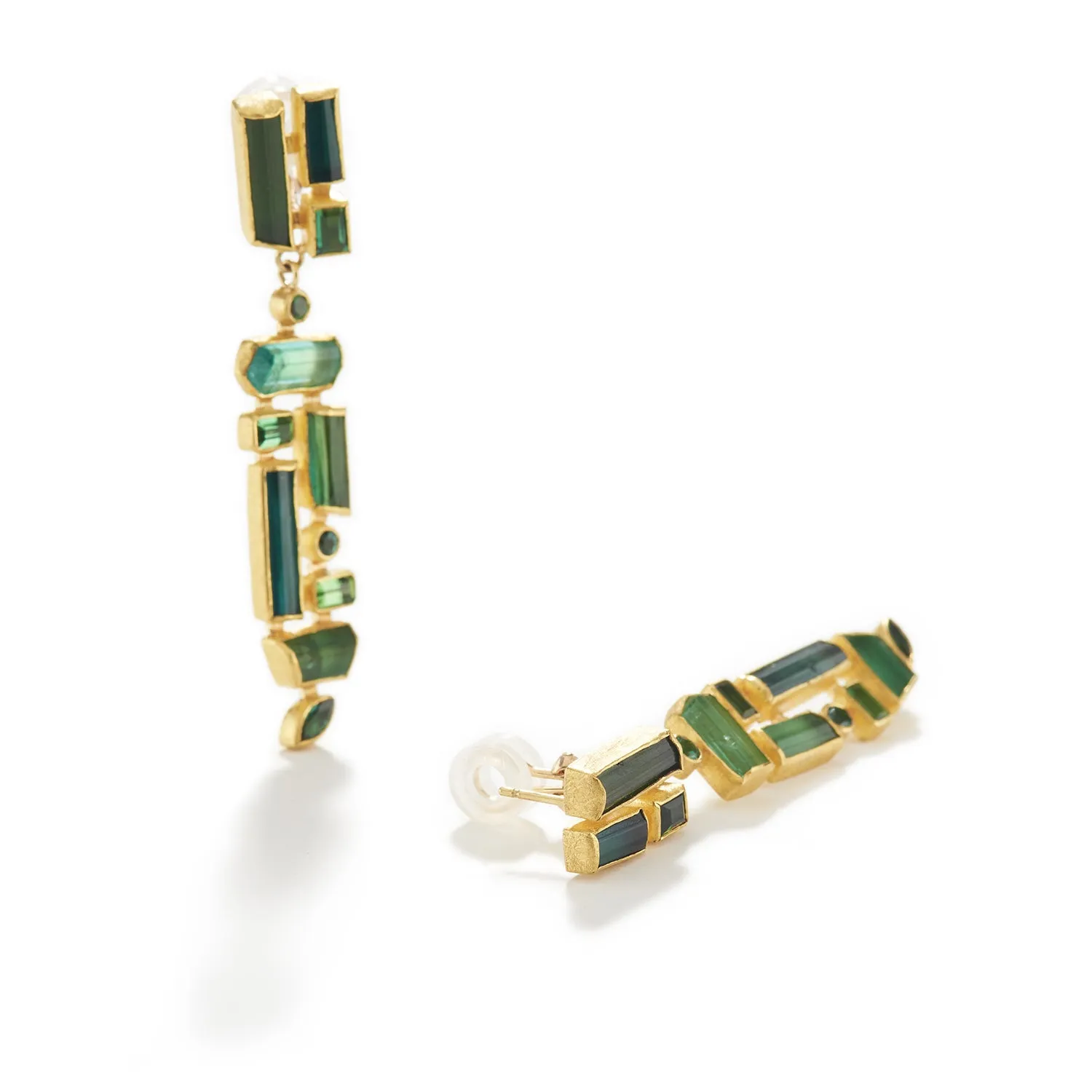 Mosaic Tourmaline Earrings