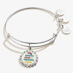 'My Favorite Color is Christmas Lights' Charm Bangle